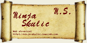 Minja Skulić vizit kartica